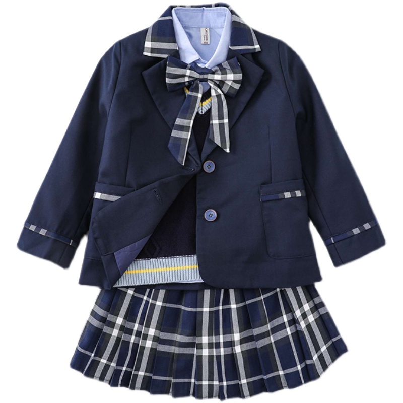 英倫風(fēng)私立學(xué)校校服套裝定制款式圖片