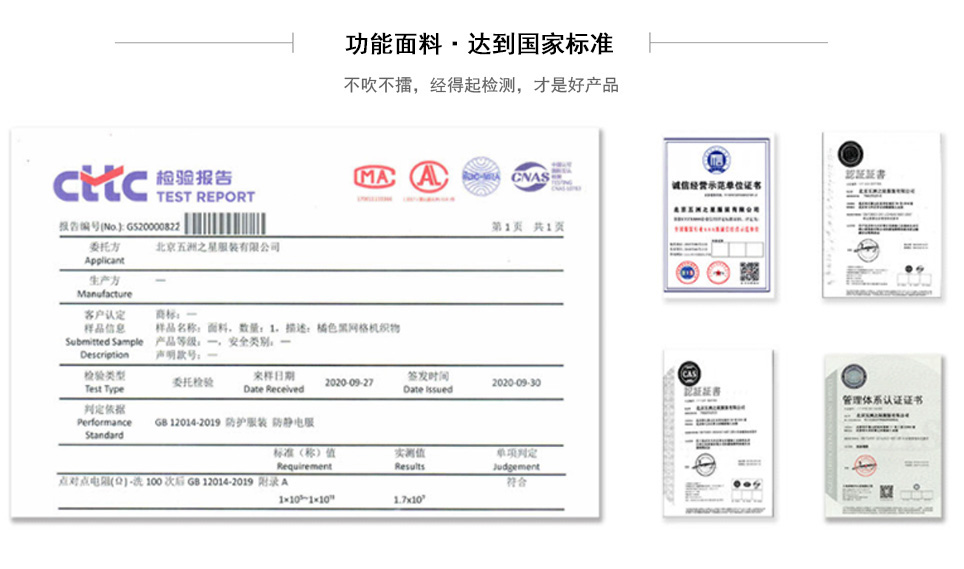 防塵防靜電工作服定制廠家營業(yè)執(zhí)照