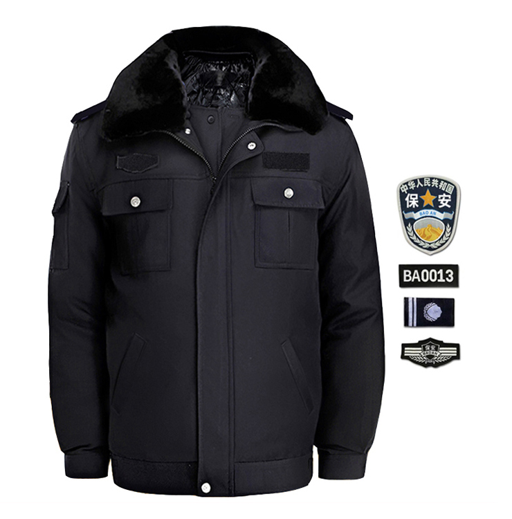 冬季保安標(biāo)志棉服定制款式圖片